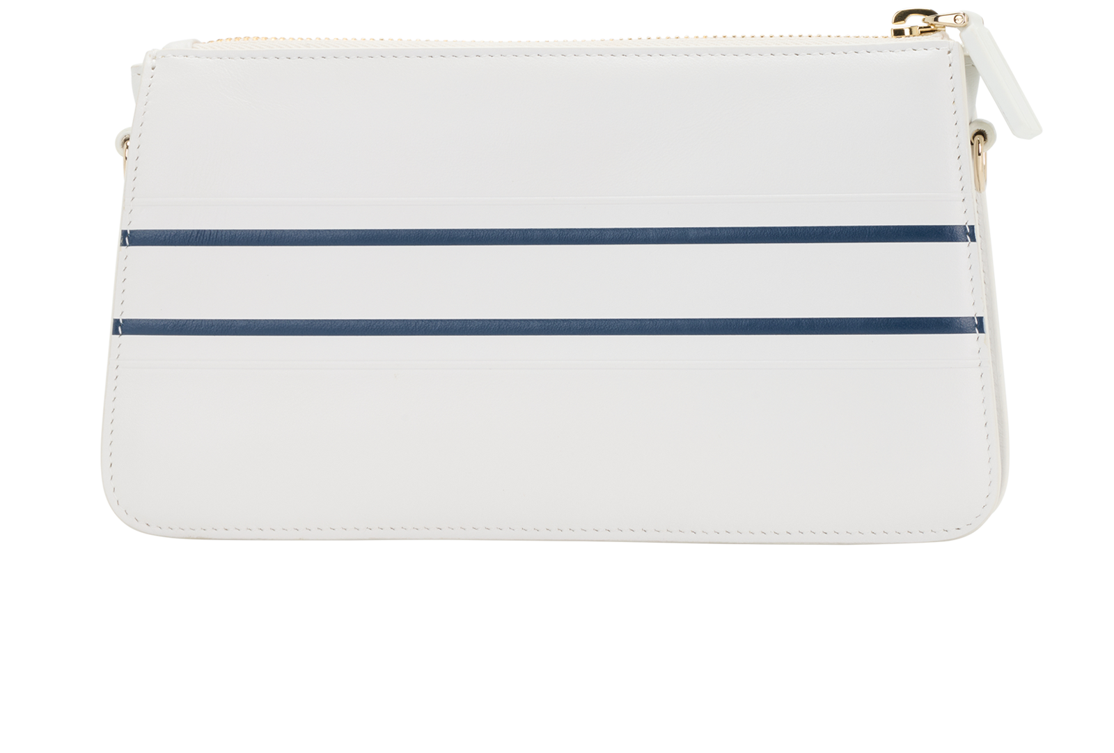 Vibe Pouch, &pound;950, Handbags, Blue/White, Leather, Back view